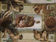 Michelangelo Buonarroti God separates the waters and the country and blesses its work, USA oil painting artist